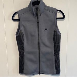 J. Lindeberg Dark Gray Lugar Mid Vest Full Zip